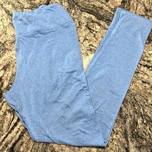 LuLaRoe One Size Heather Blue Leggings